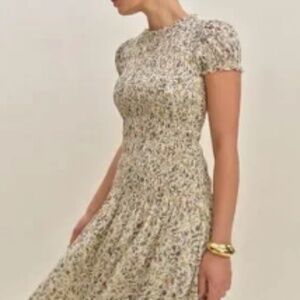 NWT Reformation Kiria midi dress in yellow floral Sz 6